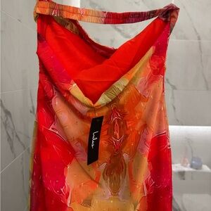 Lulu's Red and Orange Gradient Dress